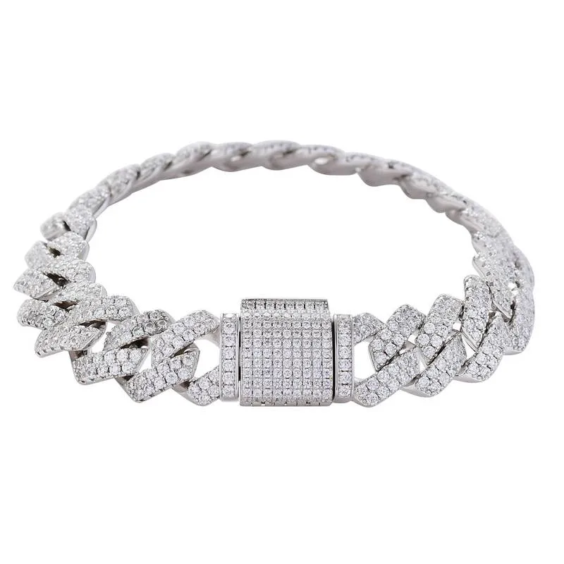 13mm Copper Micro Inlaid Zircon Bracelet Clasp Diamond