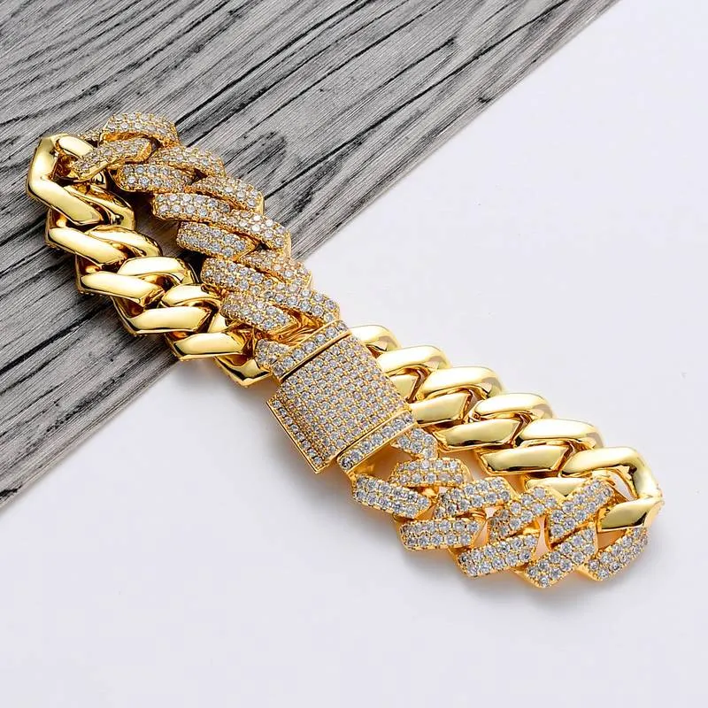 13mm Copper Micro Inlaid Zircon Bracelet Clasp Diamond