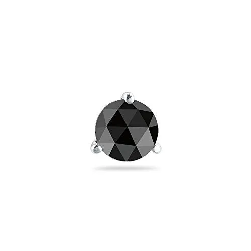 1/4 (0.21-0.27) Cts of 3.00-4.40 mm AA Round Rose Cut Mens Stud Earring Martini Setting in Platinum