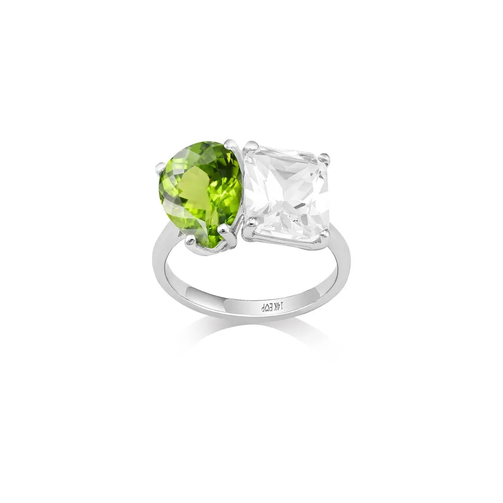 14k Two Stone Ring