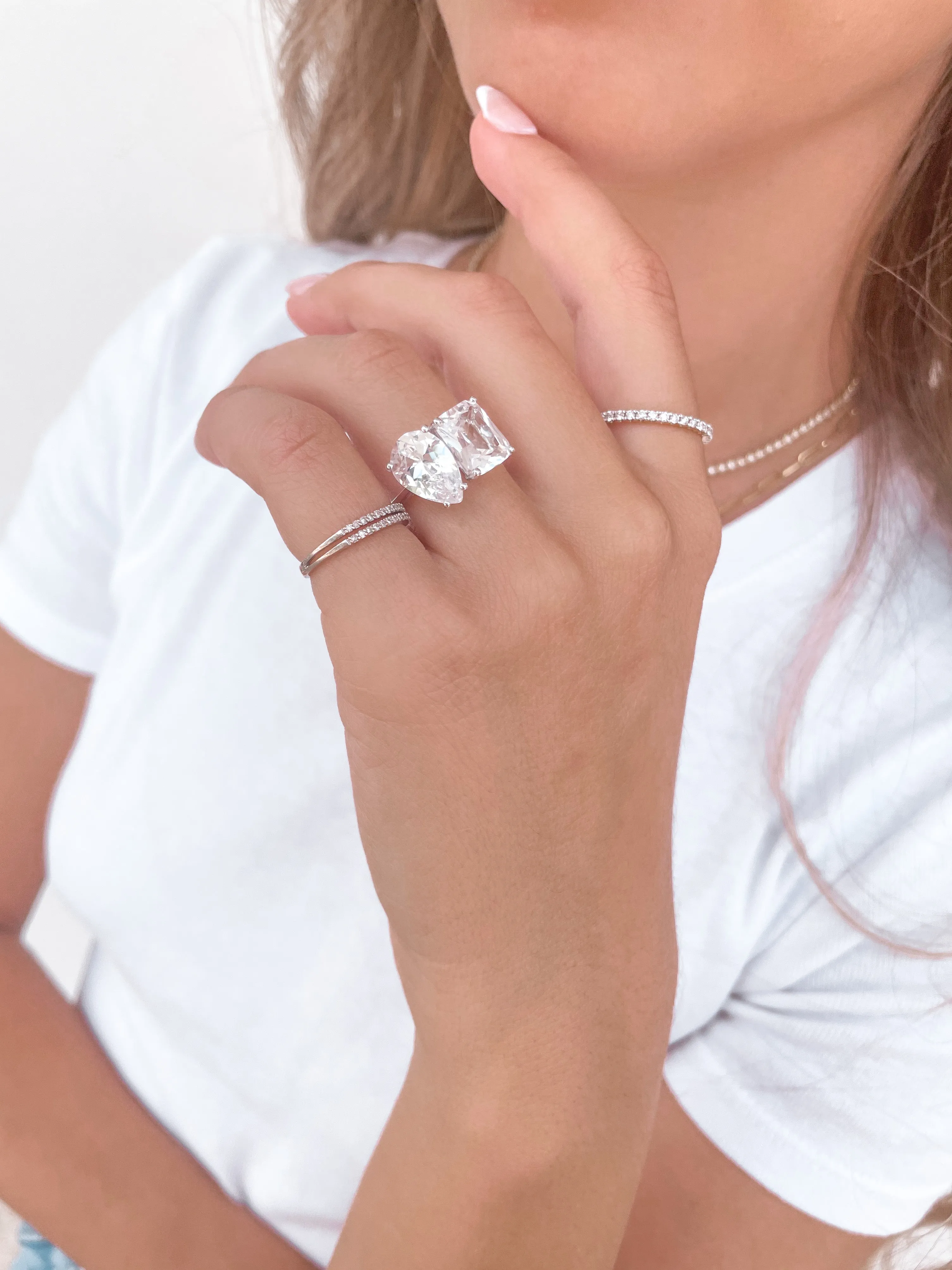 14k Two Stone Ring
