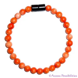 6mm Bamboo Coral Gemstone Bracelet