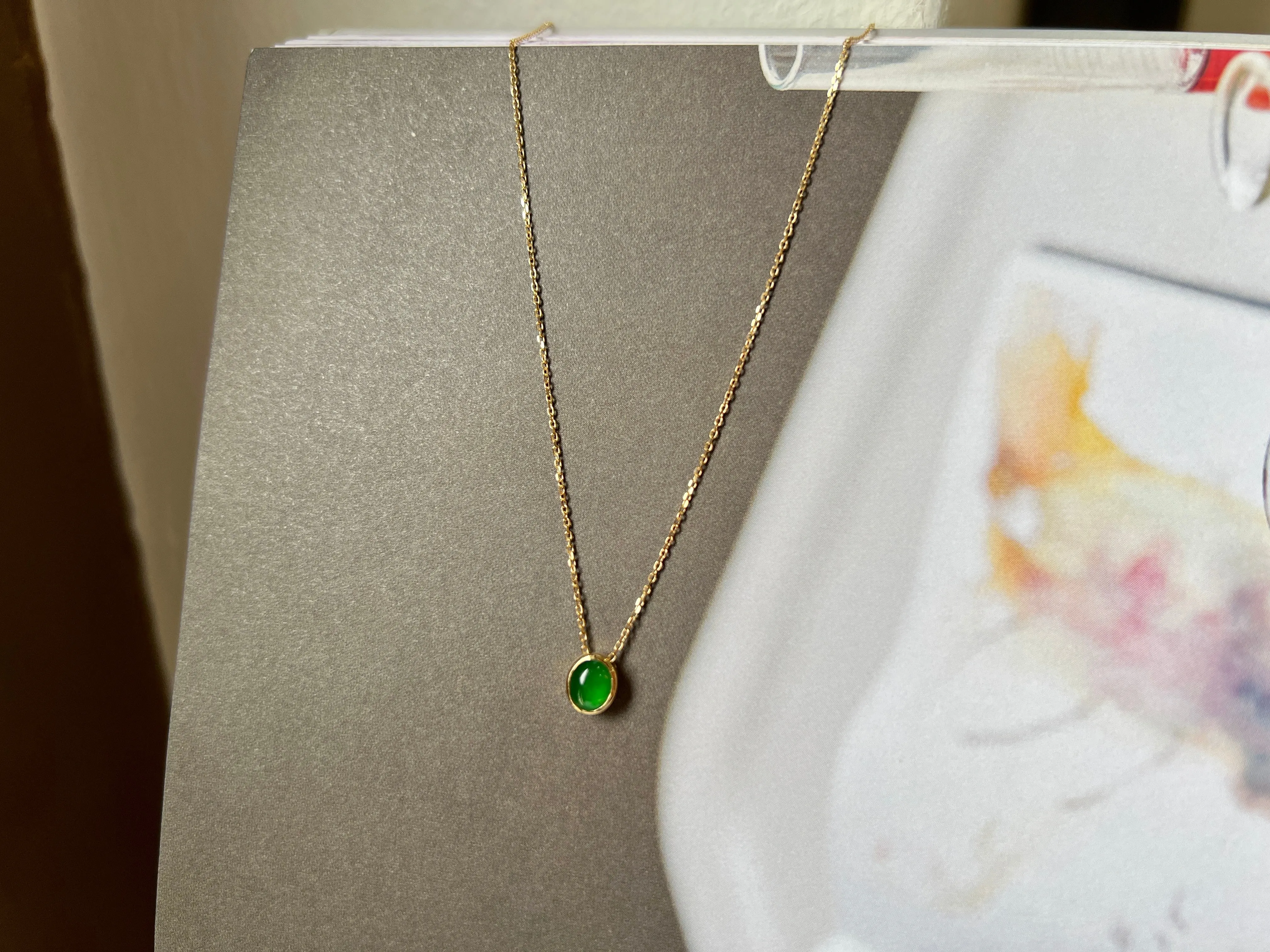 A-Grade Imperial Green Jadeite MINI.malist Pendant No.172080