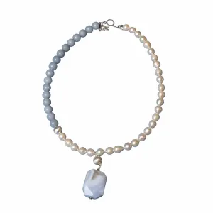 Ali & Bird Jewelry - Jade/pearl Agate Necklace