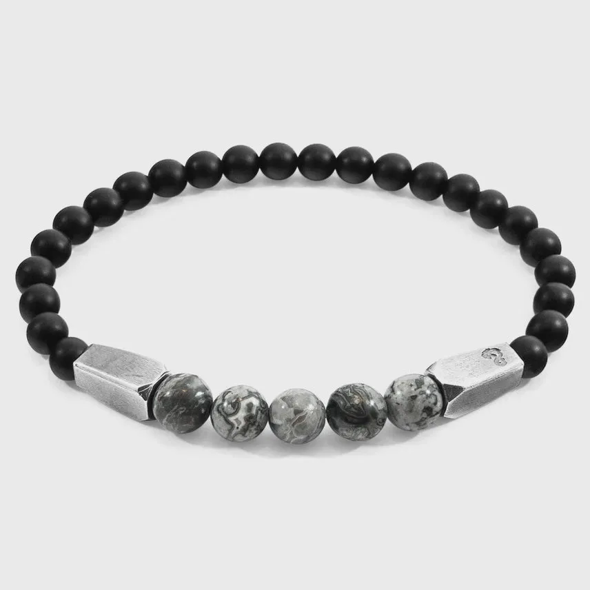 Anchor & Crew Hukou Silver and Stone Bracelet