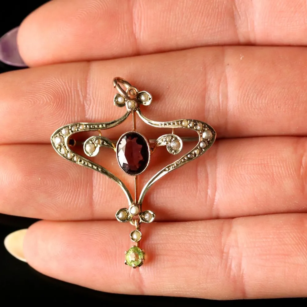 Antique Victorian Suffragette Brooch 9Ct Gold Circa 1900