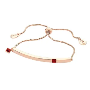 Bar Birthstone Braclet: January - December