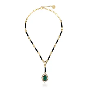 Begum Haute Evergreen Drop Necklace