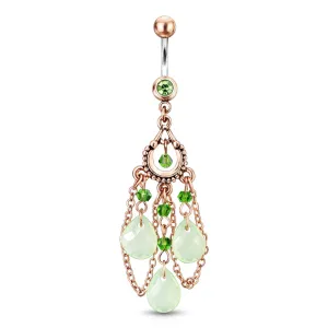 Bohemian Peridot Belly Dangle