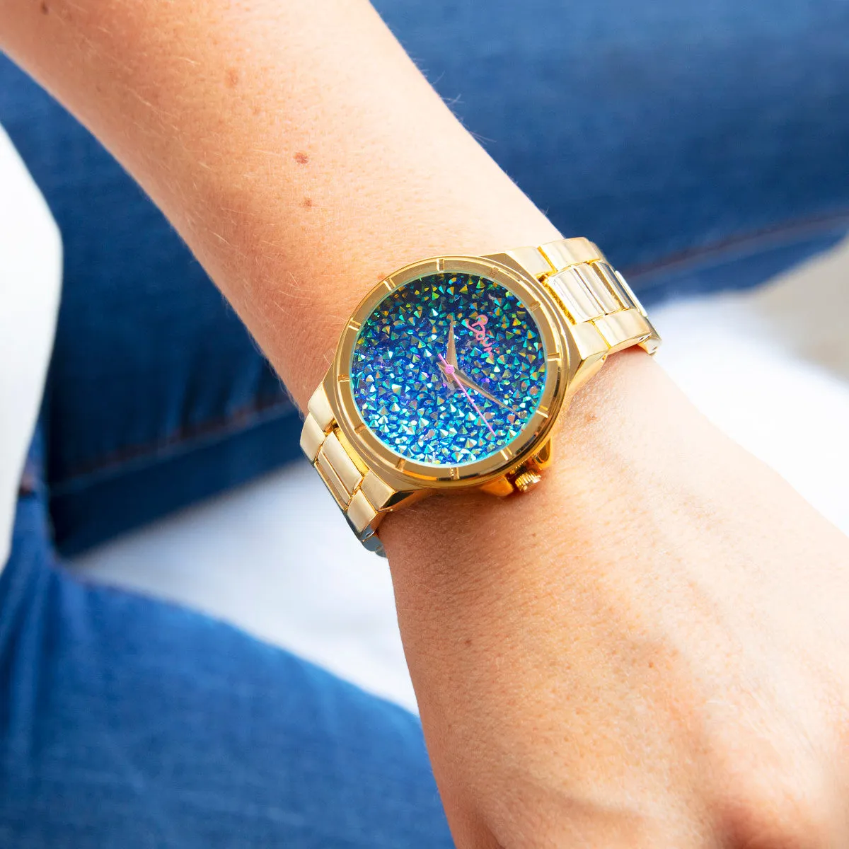 Boum Cachet Crystal-Dial Ladies Bracelet Watch