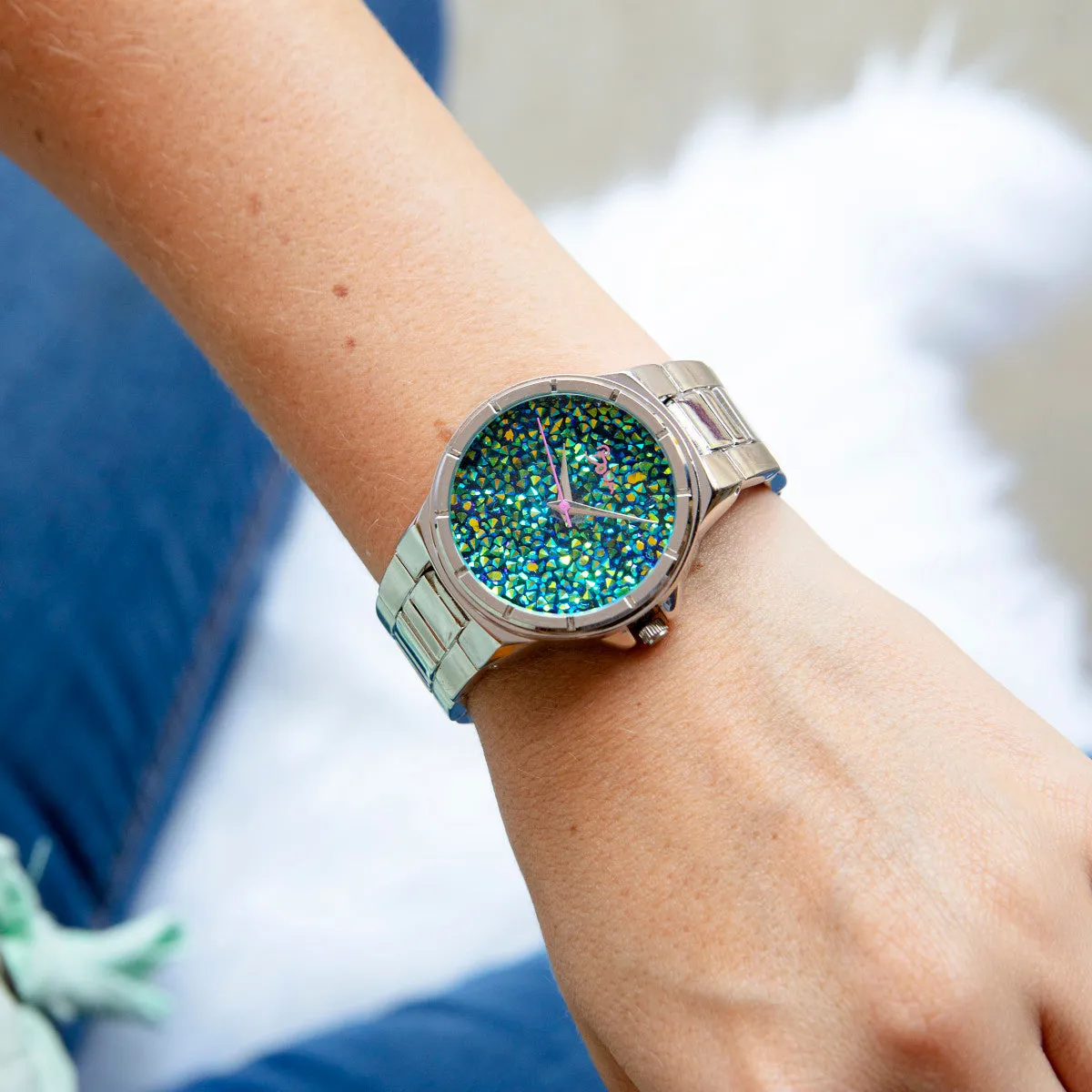 Boum Cachet Crystal-Dial Ladies Bracelet Watch