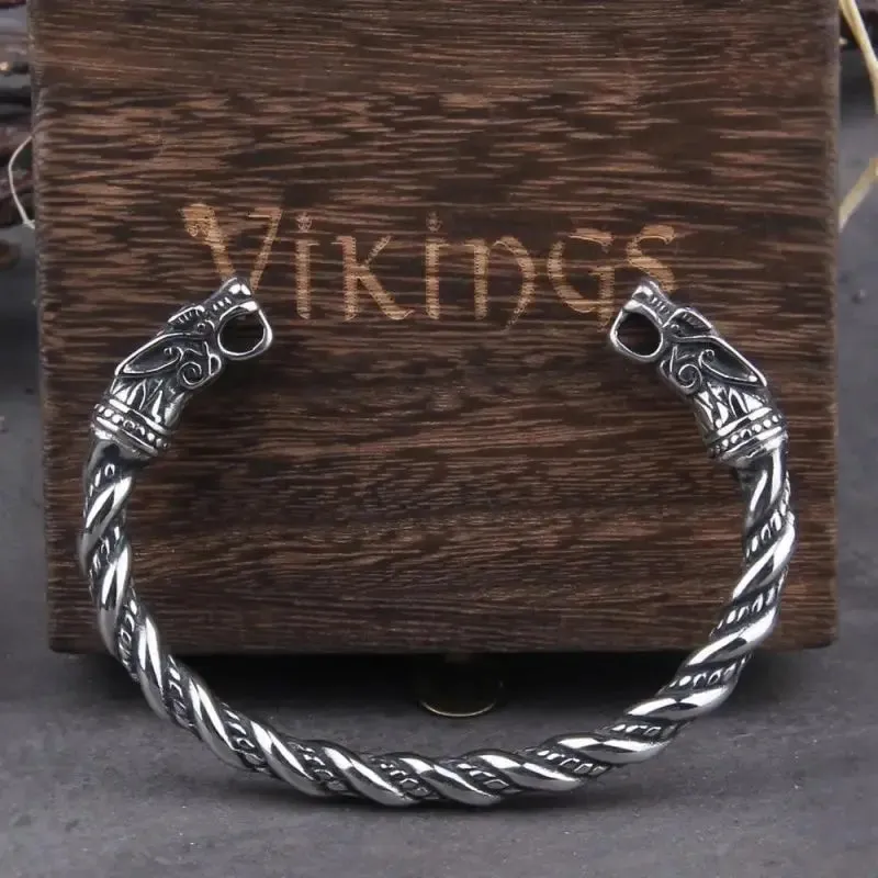 Bracelet Bikers Viking Dragons Enflammés