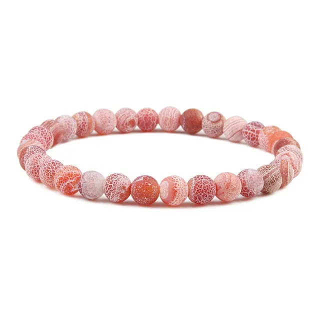 Charm Purple Weathered Stone Bracelet Chakra Crystal Buddha Lucky Charm Inspired Bracelet