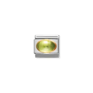 Composable Classic Link 030504/05 August Peridot Oval Stone In 18K Gold