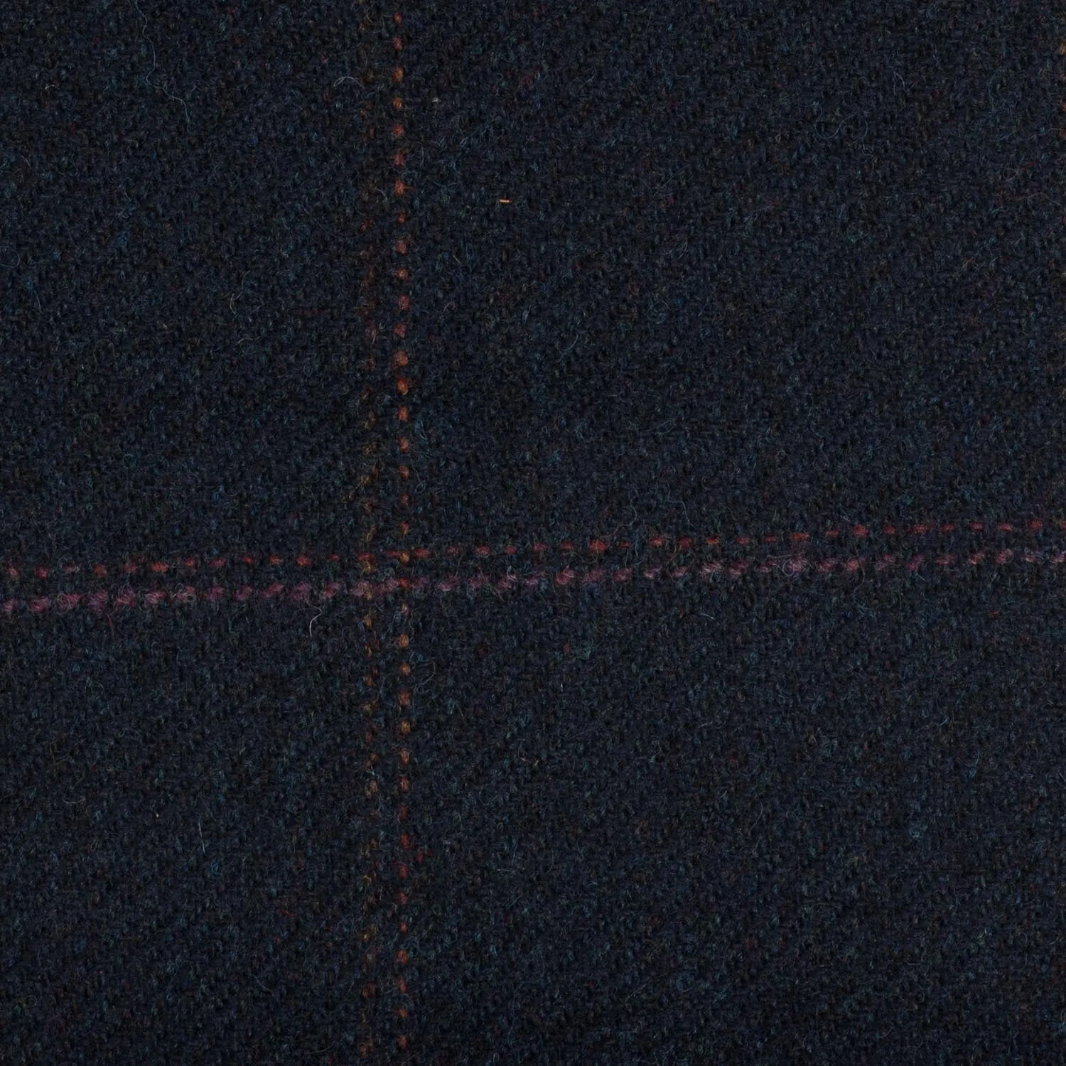 Dark Navy With Red/Pink/Gold Check Moonstone Tweed All Wool