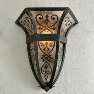 Fine Arts Lamps Wall Light Sconce, Mica Glass