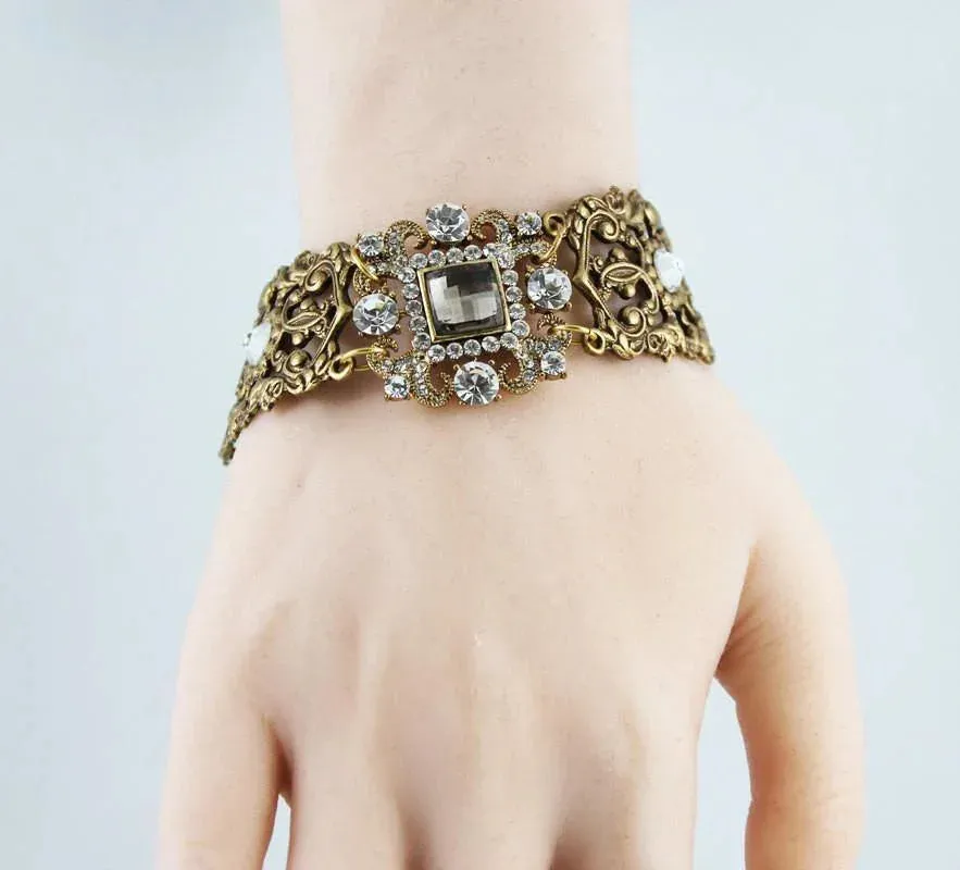 Gold Victorian Bridal Bracelet
