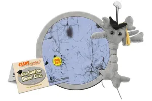 Graduation Brain Cell Plush Doll (Neuron) Giant Microbes Plush
