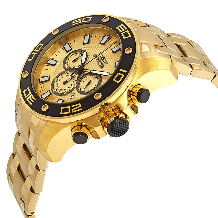Invicta Pro Diver Chronograph Gold Dial Men's Watch 26079