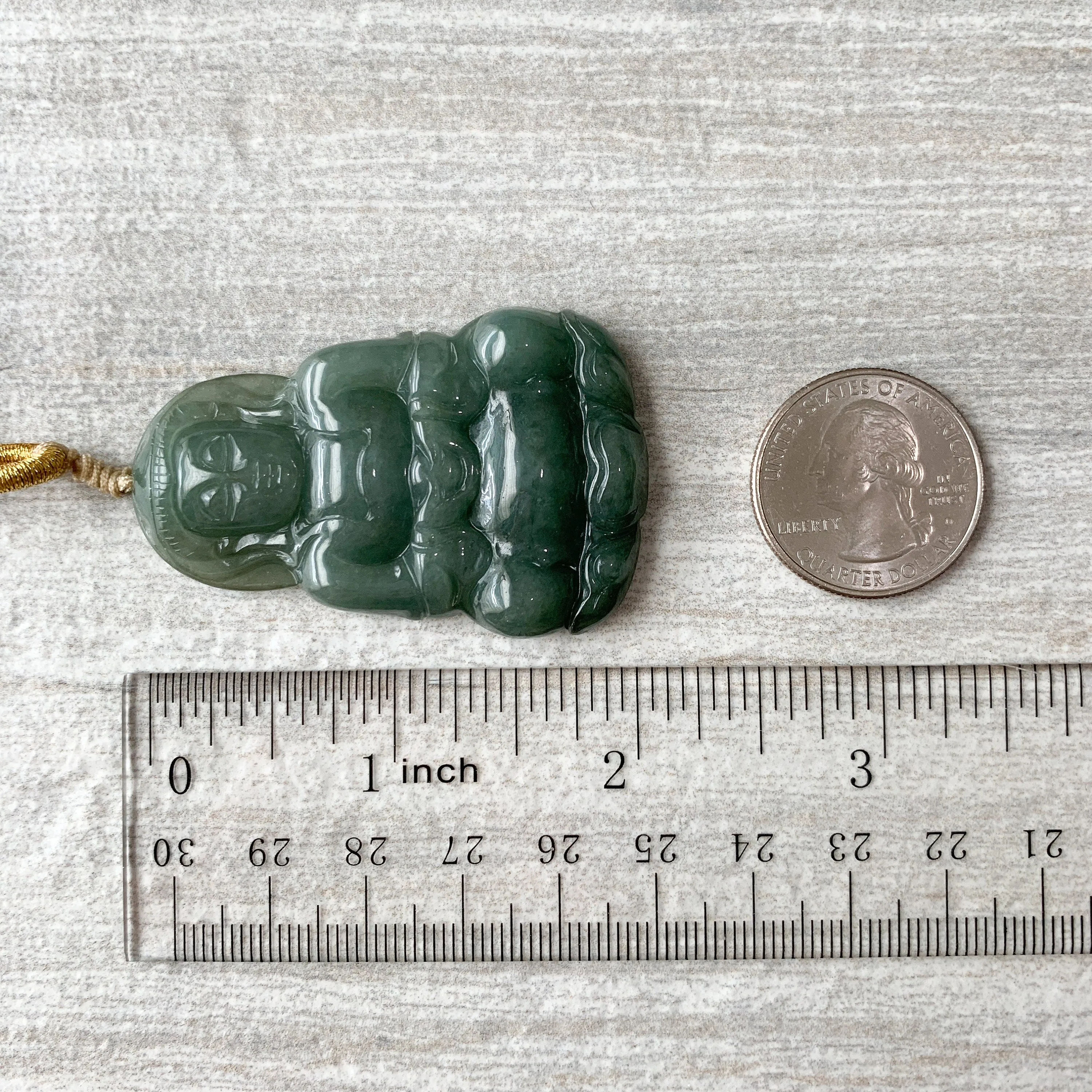 Jadeite Jade Guan Yin Avalokiteshvara Hand Carved Pendant Necklace, YJ-0321-0372113