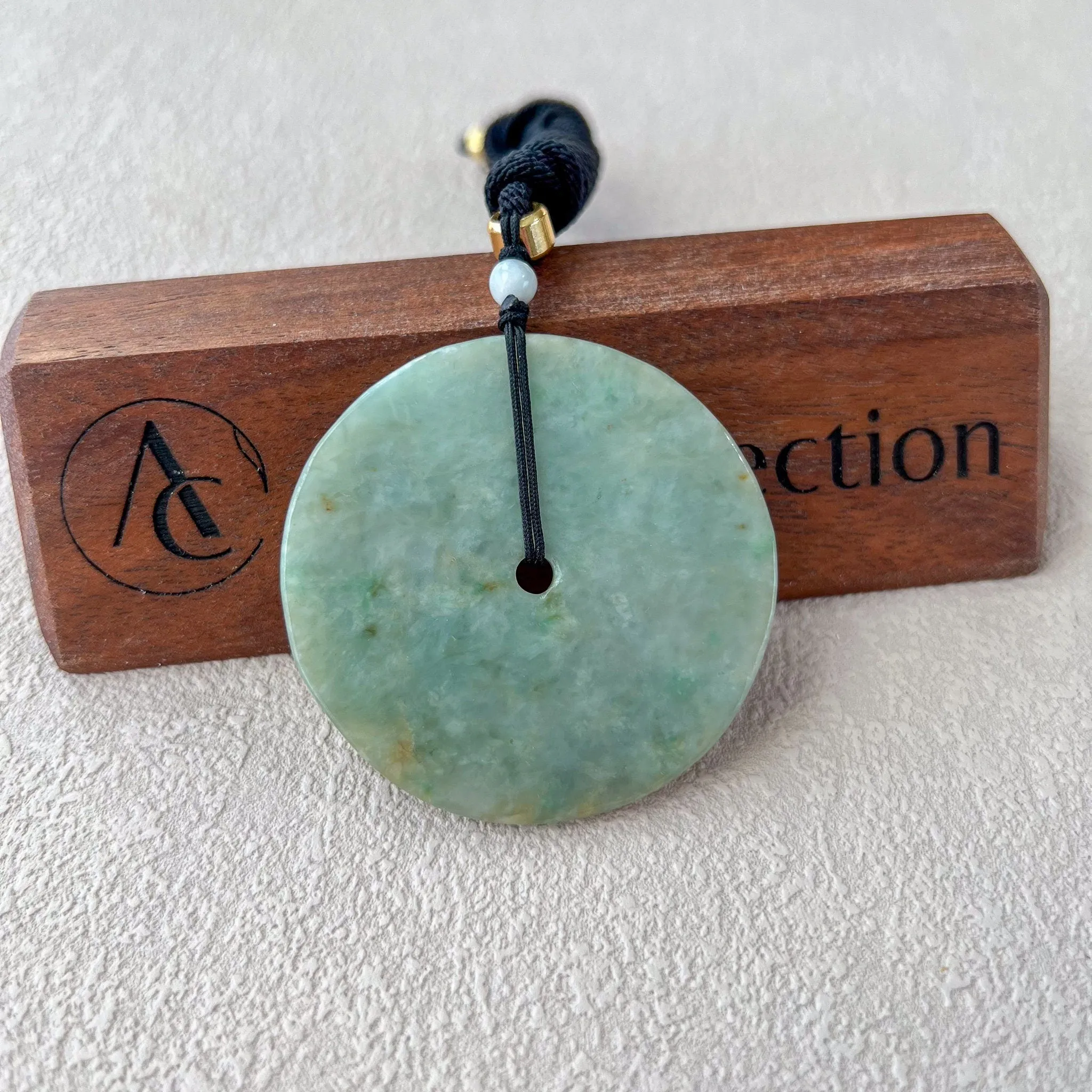 Jadeite Jade Landscape Mountain Forest River Scenery, Green Jade Hand Carved Pendant Necklace, YJ-0422-0330271