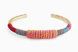Kendra Scott Masie Gold Cuff Bracelet In Coral Mix Paracord