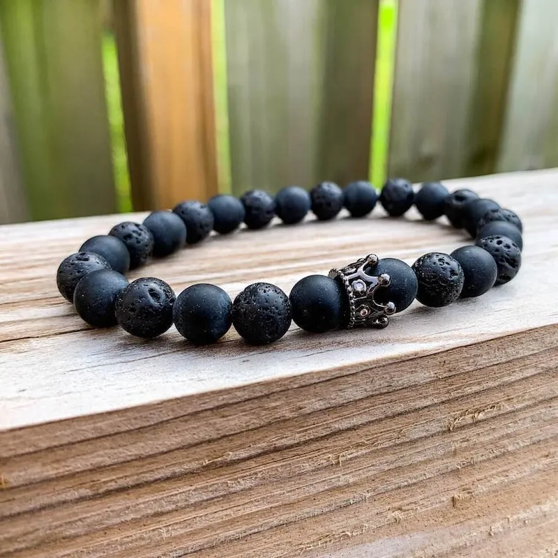 Lava Stone Natural Beaded Bracelet
