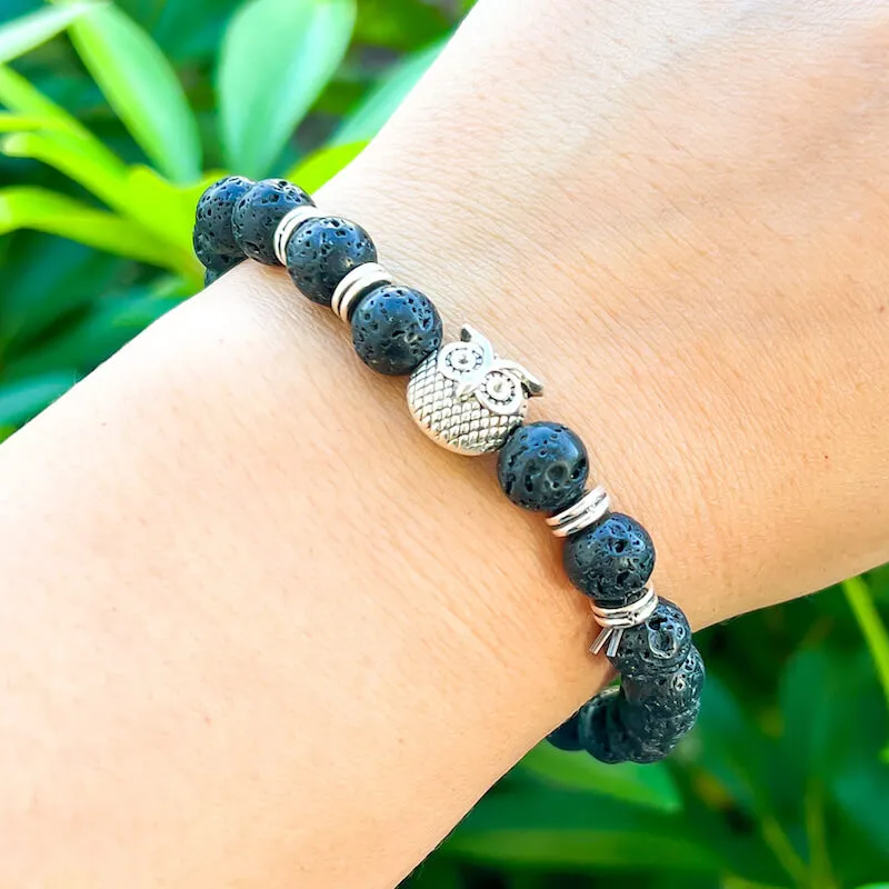 Lava Stone Natural Beaded Bracelet