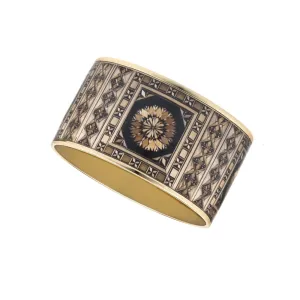 MAYA Russian Marquetry Bangle Bracelet 1 1/2"