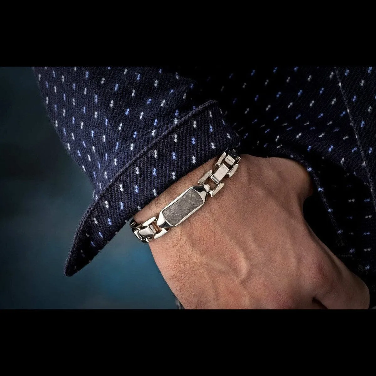 Men's Meteorite Identity Bracelet - BR24 MET