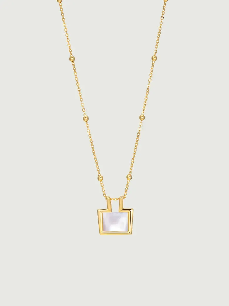 Mother of Pearl Charm Necklace