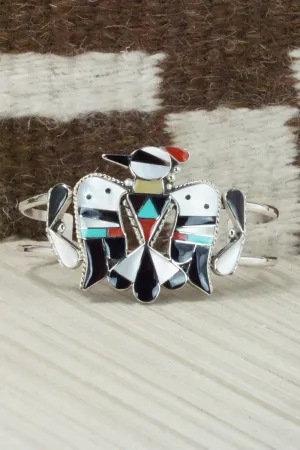 Multi Stone & Sterling Silver Inlay Bracelet - Bobby Shack