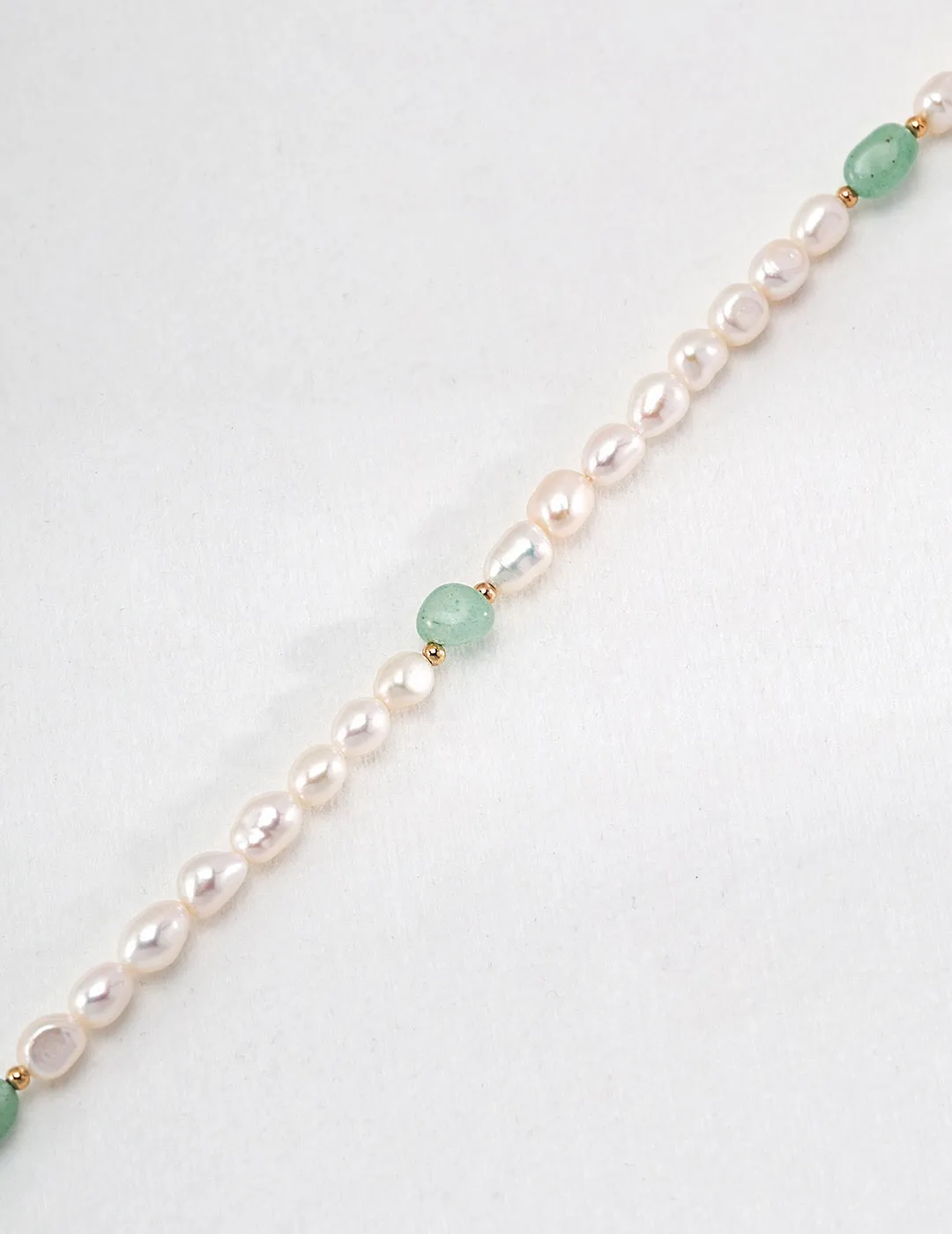 Natural Stone Jade Baroque Pearl Necklace