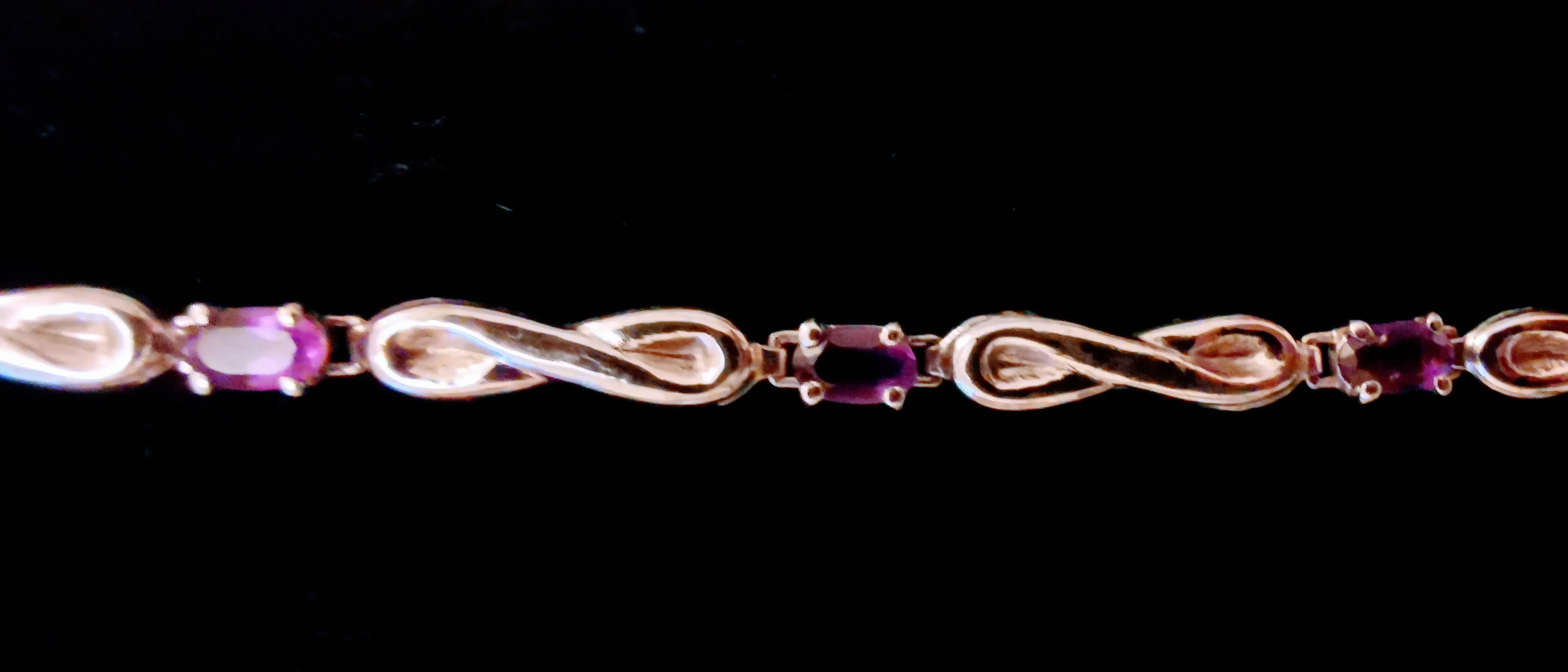 New Genuine Gemstone Sterling Silver Infinity Symbol Bracelets