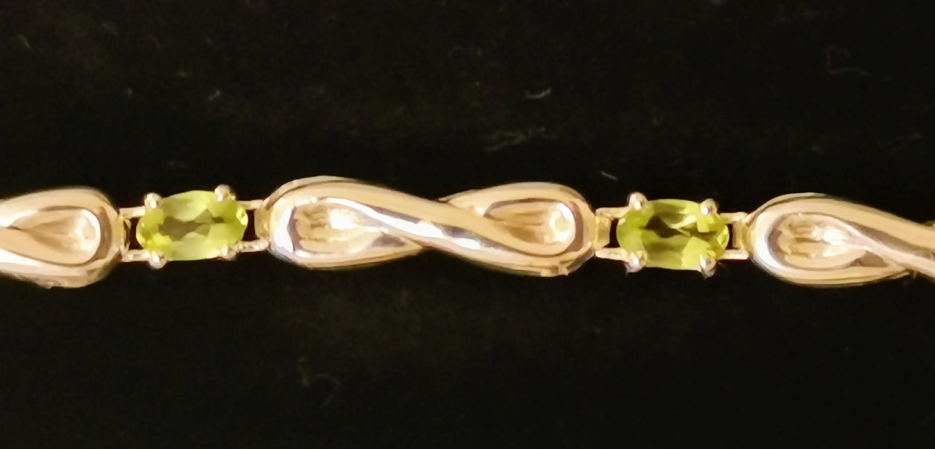 New Genuine Gemstone Sterling Silver Infinity Symbol Bracelets