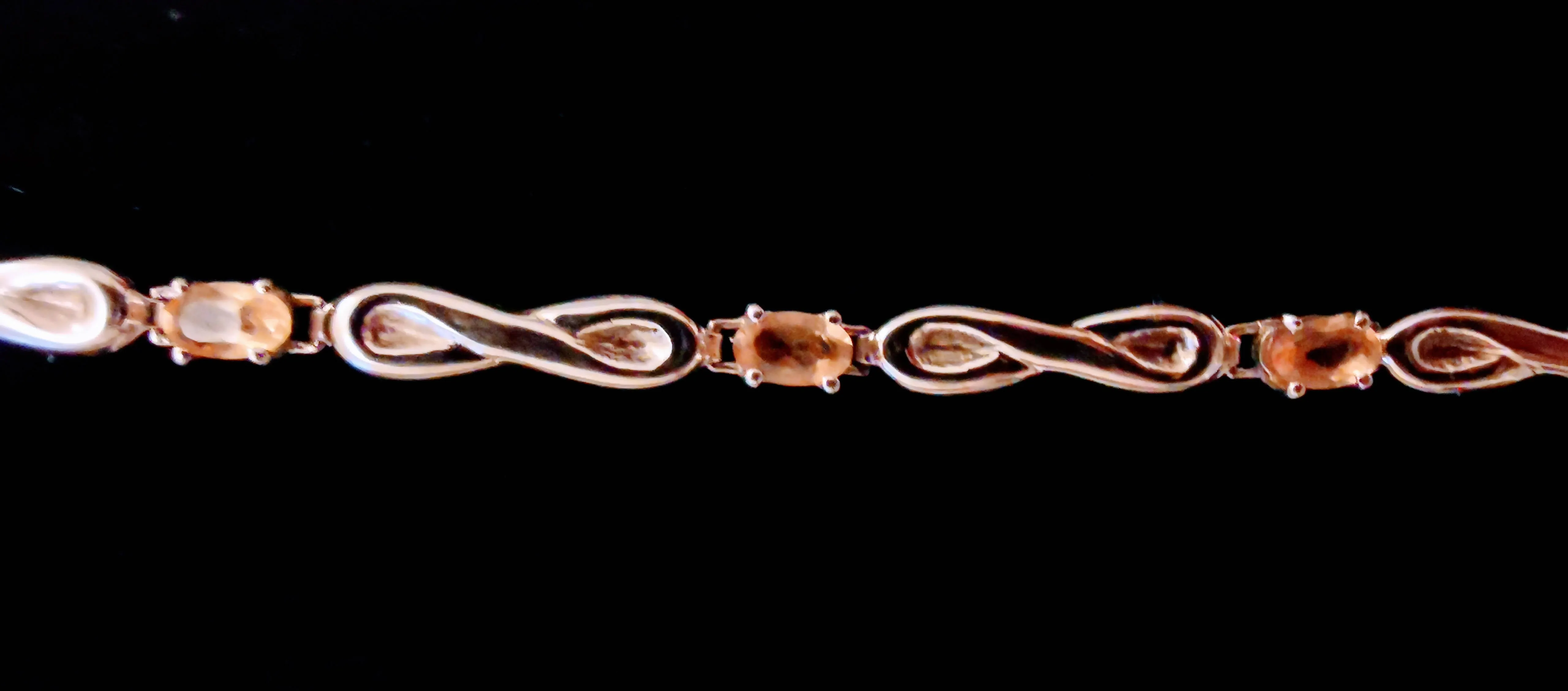 New Genuine Gemstone Sterling Silver Infinity Symbol Bracelets