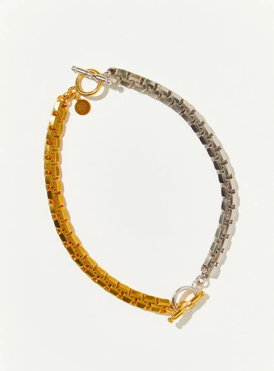 Par Ici 2Tone Cube Necklace/Bracelet (In-Store)