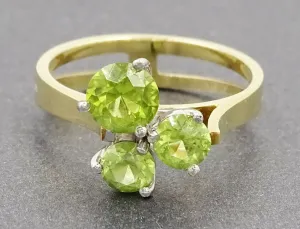 Peridot 18ct Yellow & White Gold Ring