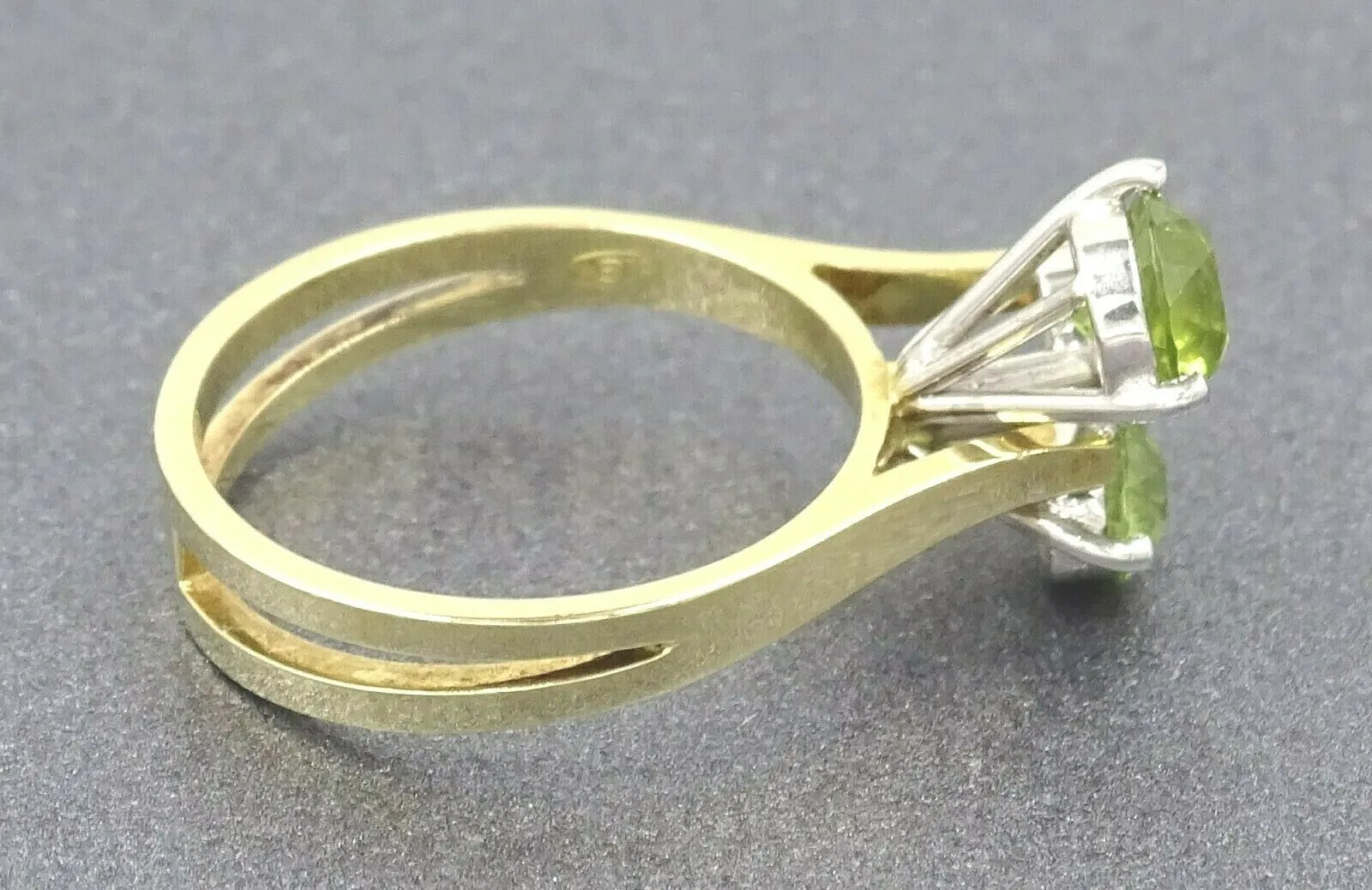 Peridot 18ct Yellow & White Gold Ring