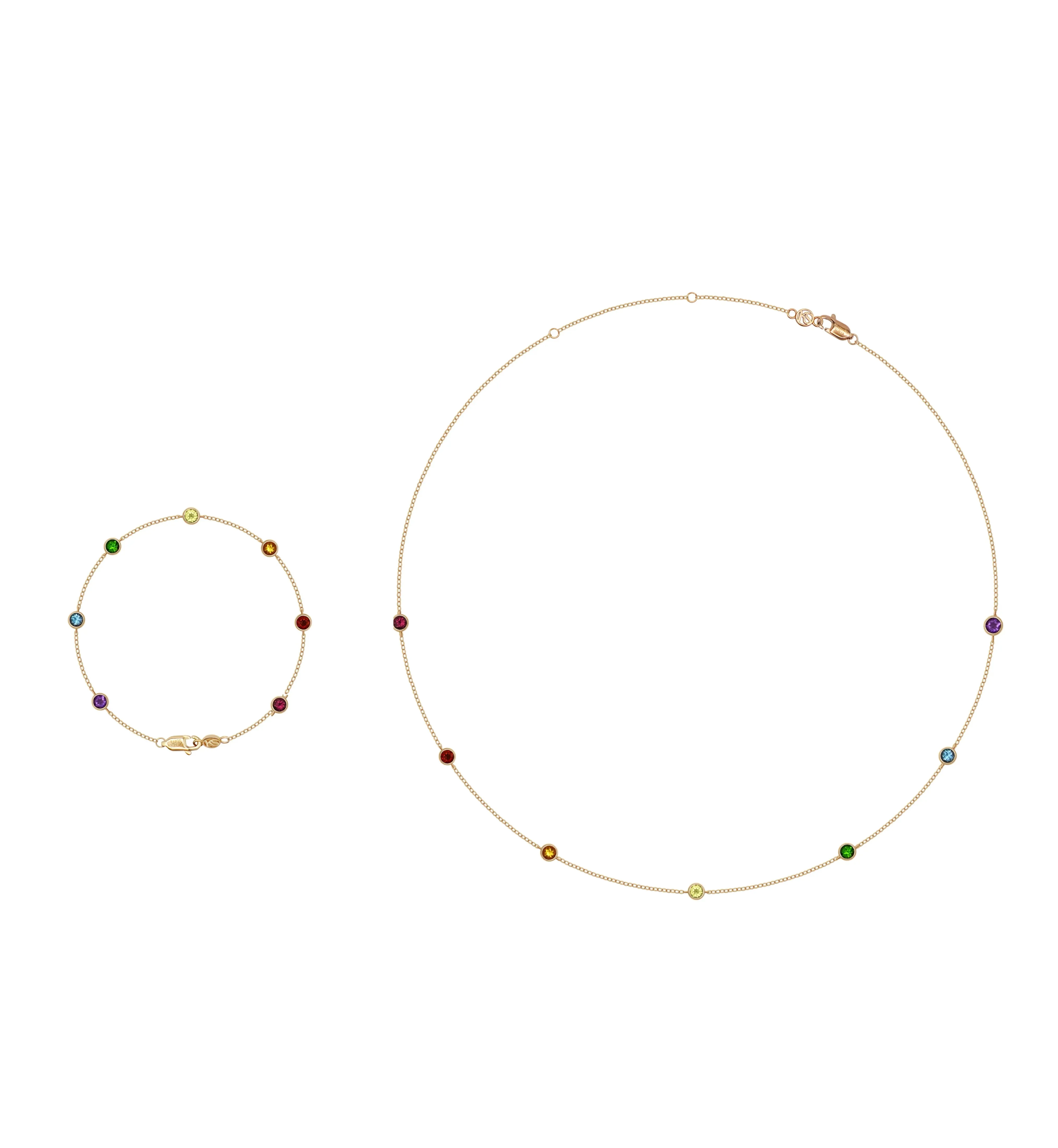 Rainbow Gems Necklace