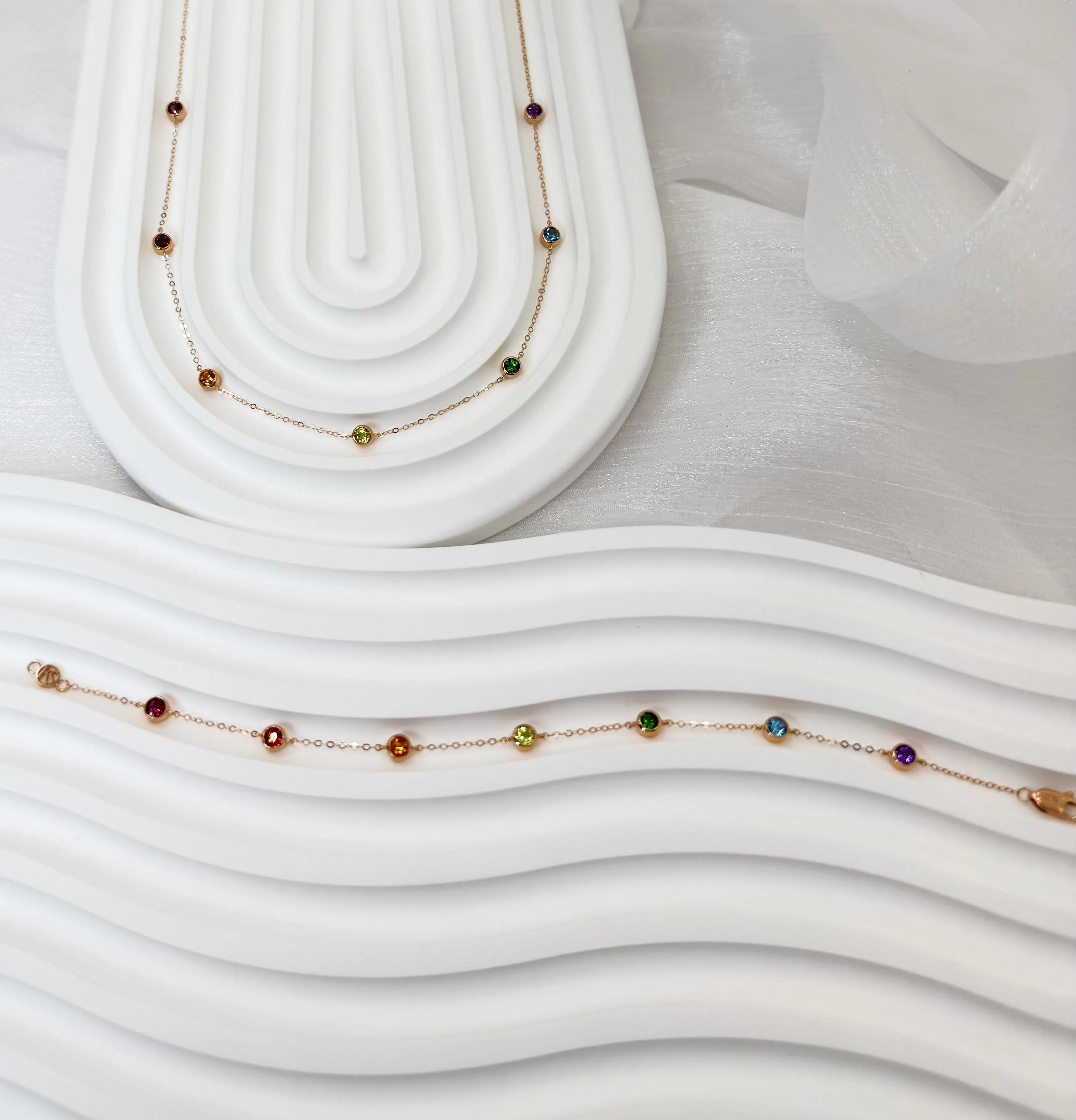 Rainbow Gems Necklace