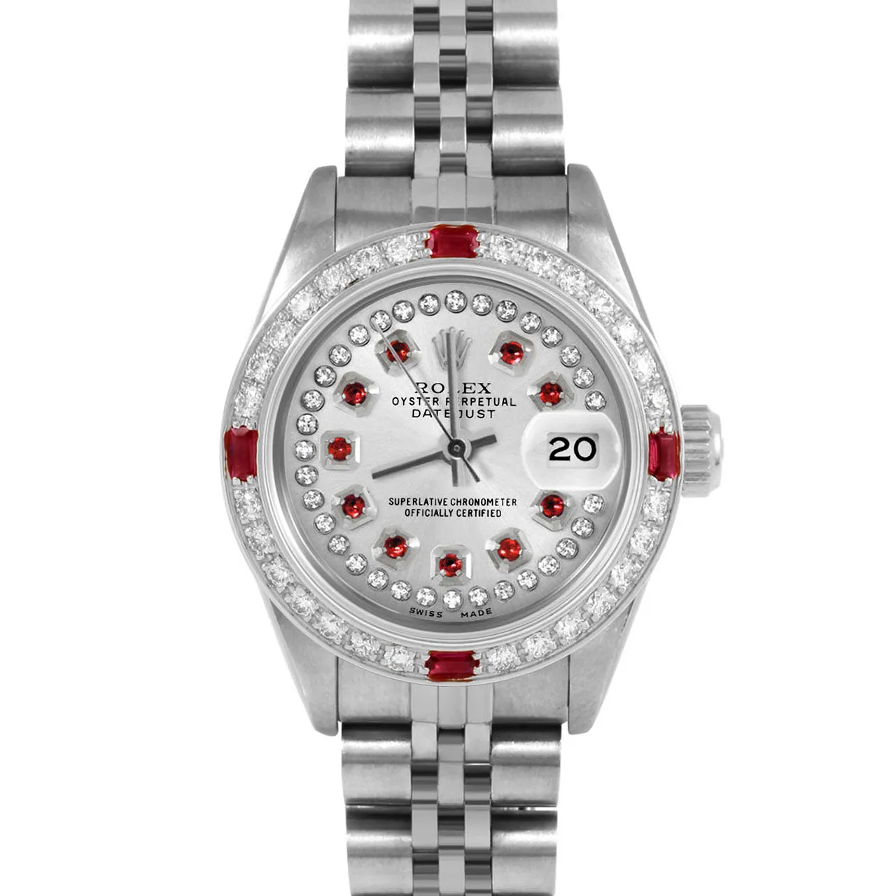 Rolex Datejust 26mm | 69174-SLV-STRR-4RBY-JBL