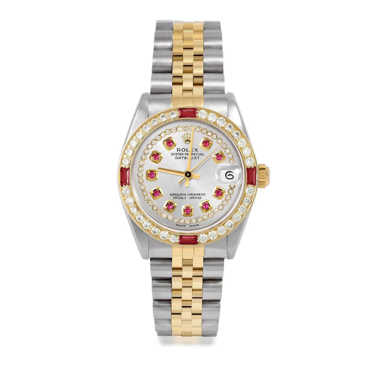 Rolex Datejust 31mm | 6827-TT-SLV-STRR-4RBY-JBL