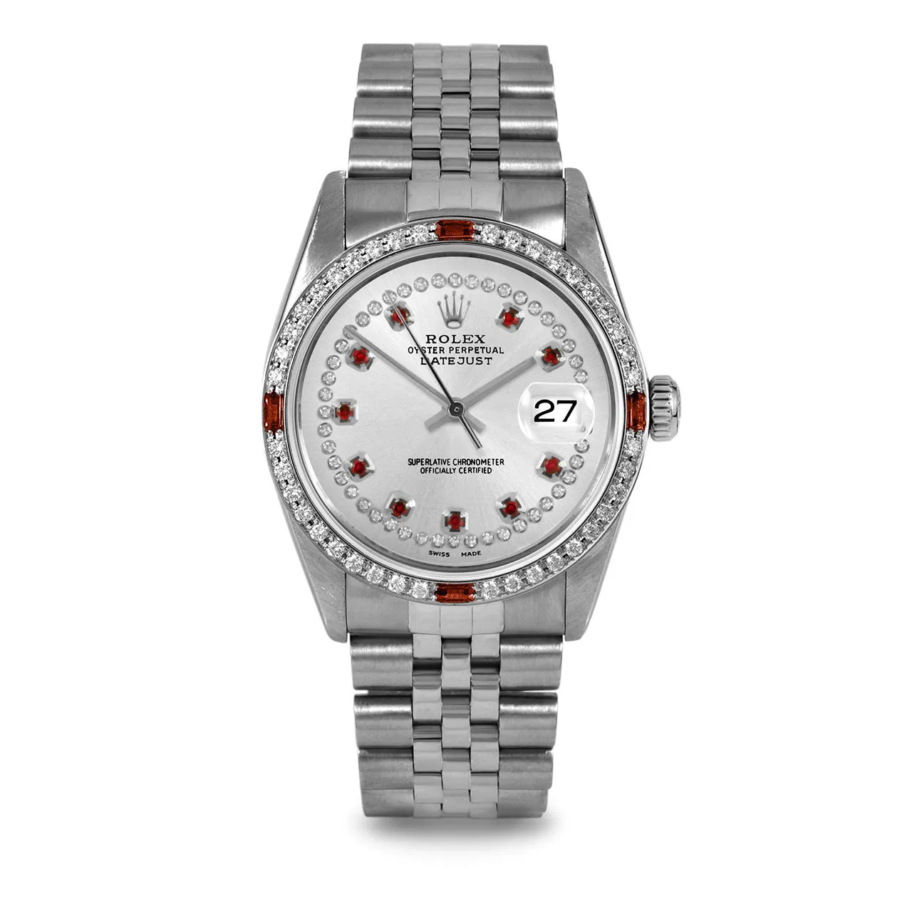 Rolex Datejust 36mm | 16014-SLV-STRR-4RBY-JBL