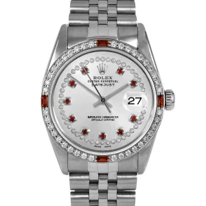 Rolex Datejust 36mm | 16014-SLV-STRR-4RBY-JBL