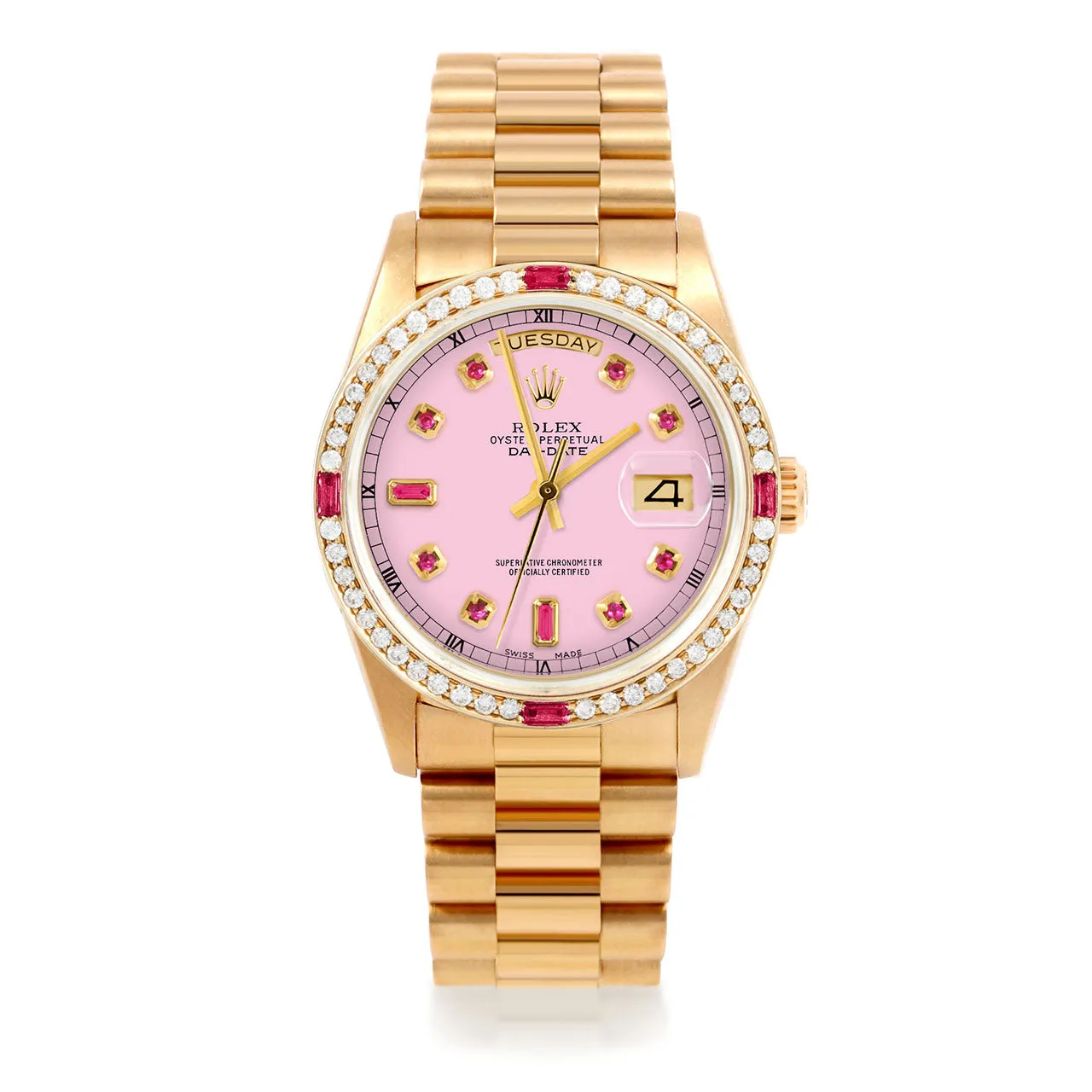 Rolex Day-Date 36mm | 18038-PNK-RBY-AM-4RBY-PRS