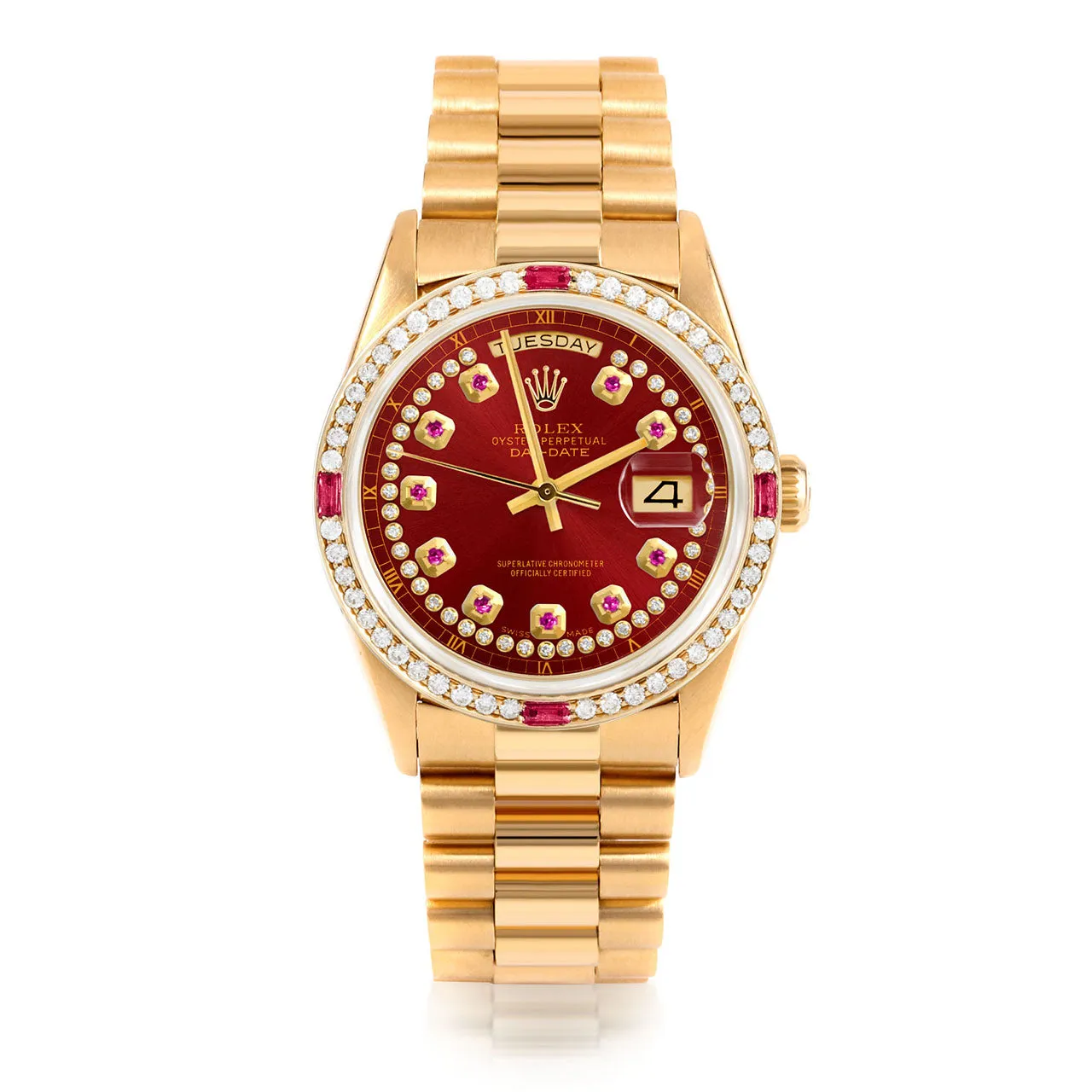 Rolex Day-Date 36mm | 18238-RED-STRR-4RBY-PRS