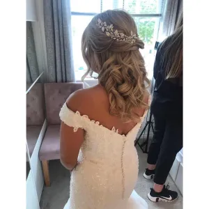 Silver Leaf Grecian Hair Vine