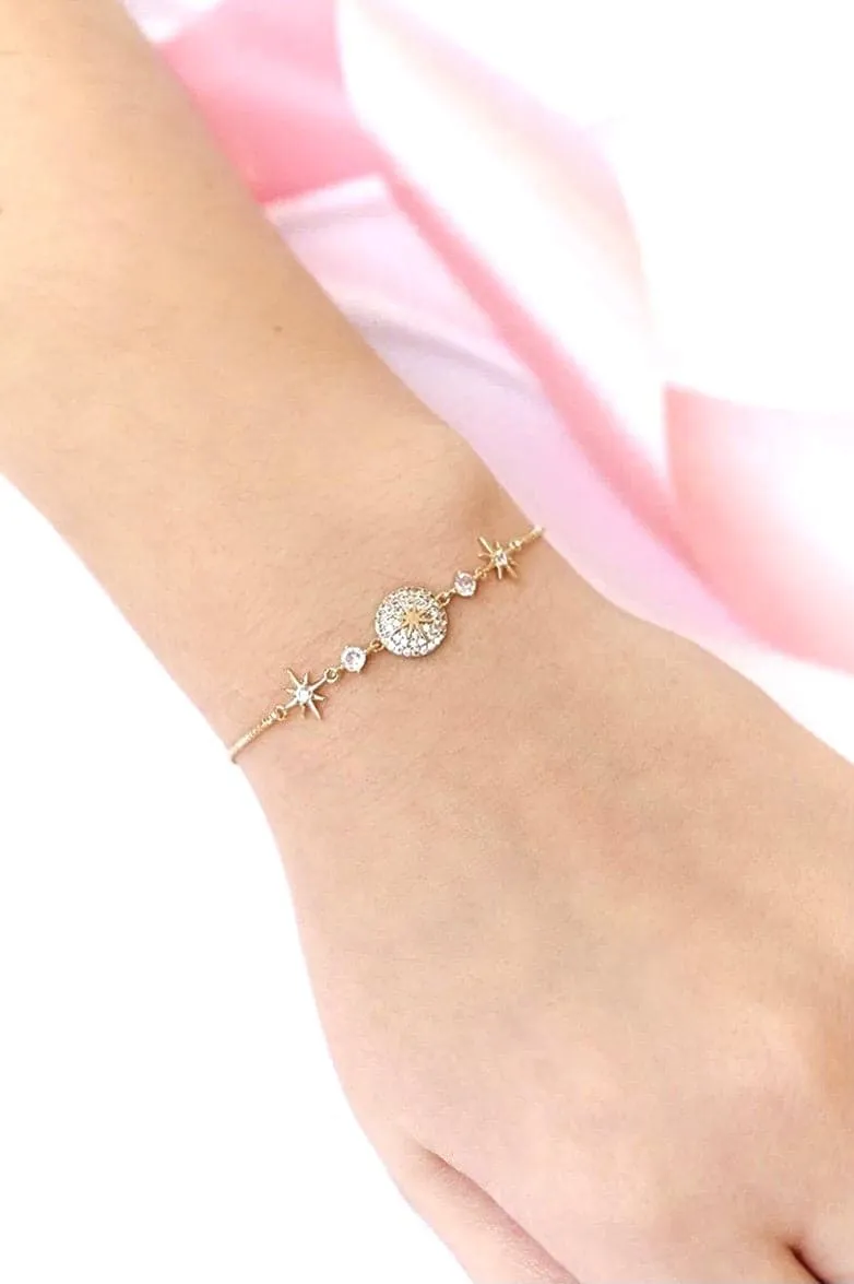 Stars Shining Charm Golden Bracelet