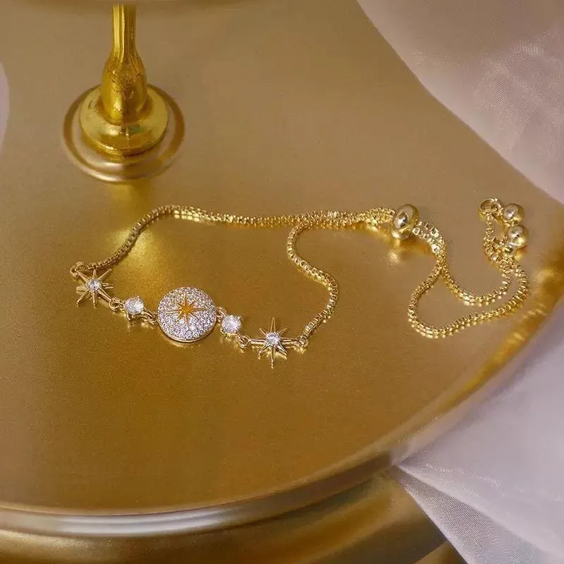Stars Shining Charm Golden Bracelet